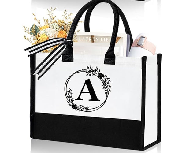 Personalized Letter Tote Bag