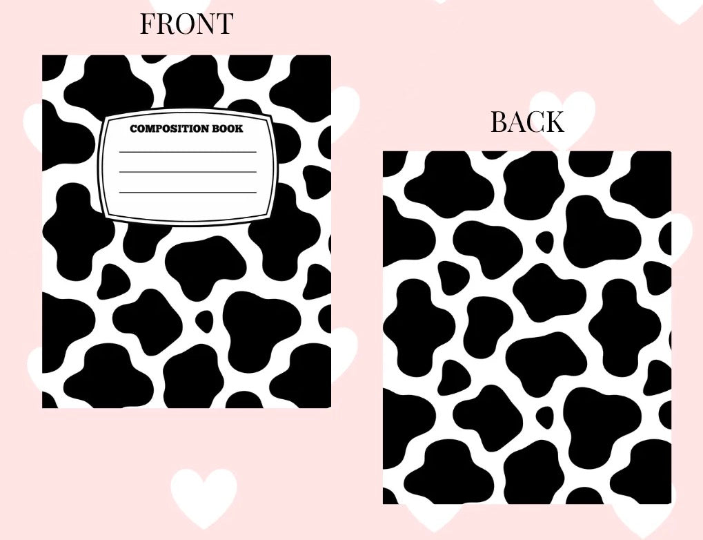 Cow Print Notebook