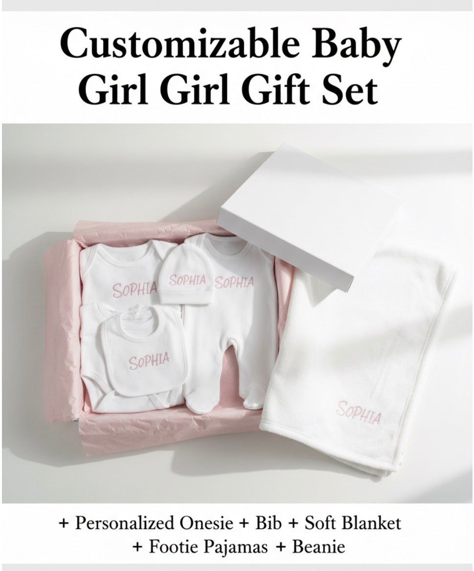 Customizable Baby Girl Gift Set
