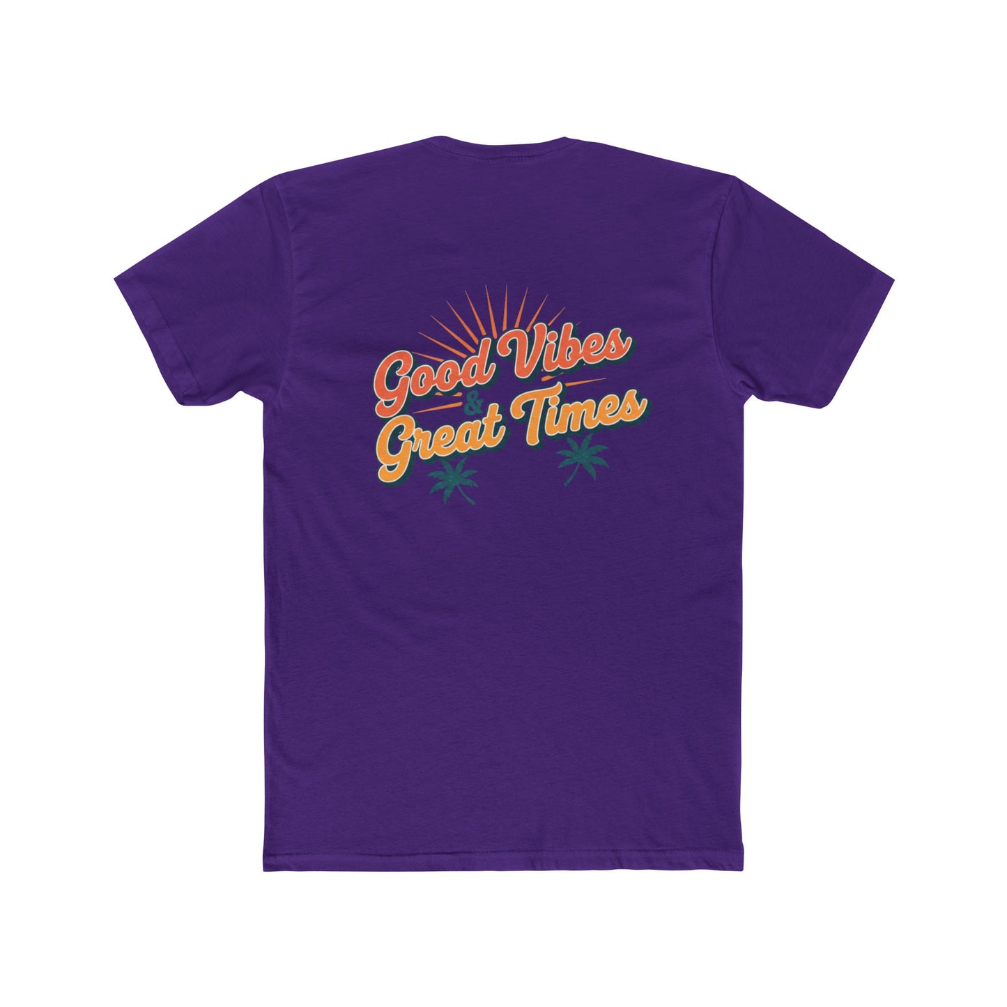 Good Vibes Great Times T‑Shirt — Retro Sunset Palm Tee
