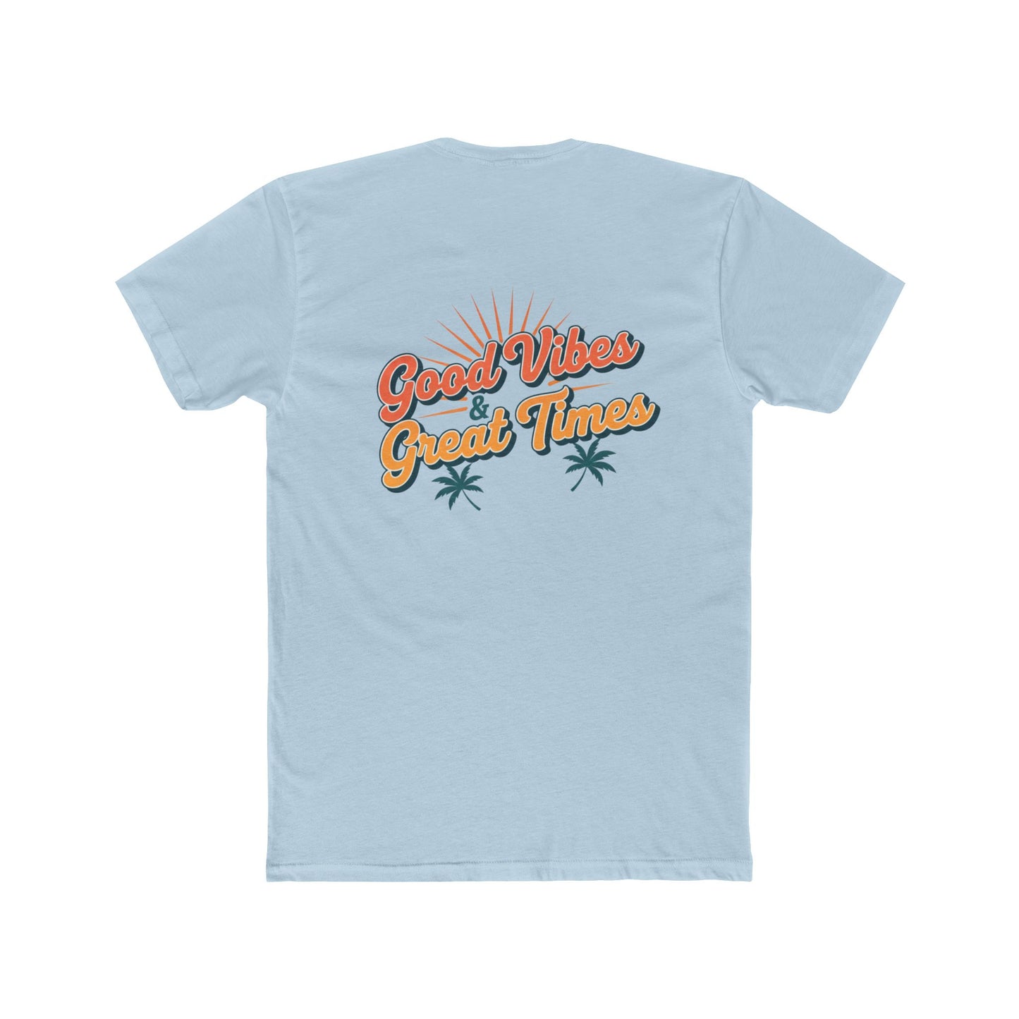 Good Vibes Great Times T‑Shirt — Retro Sunset Palm Tee