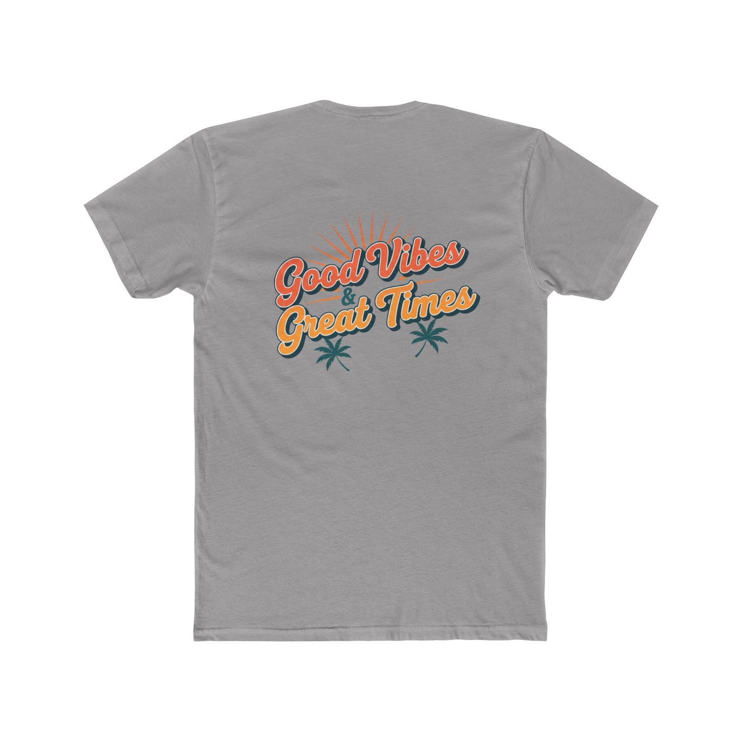 Good Vibes Great Times T‑Shirt — Retro Sunset Palm Tee
