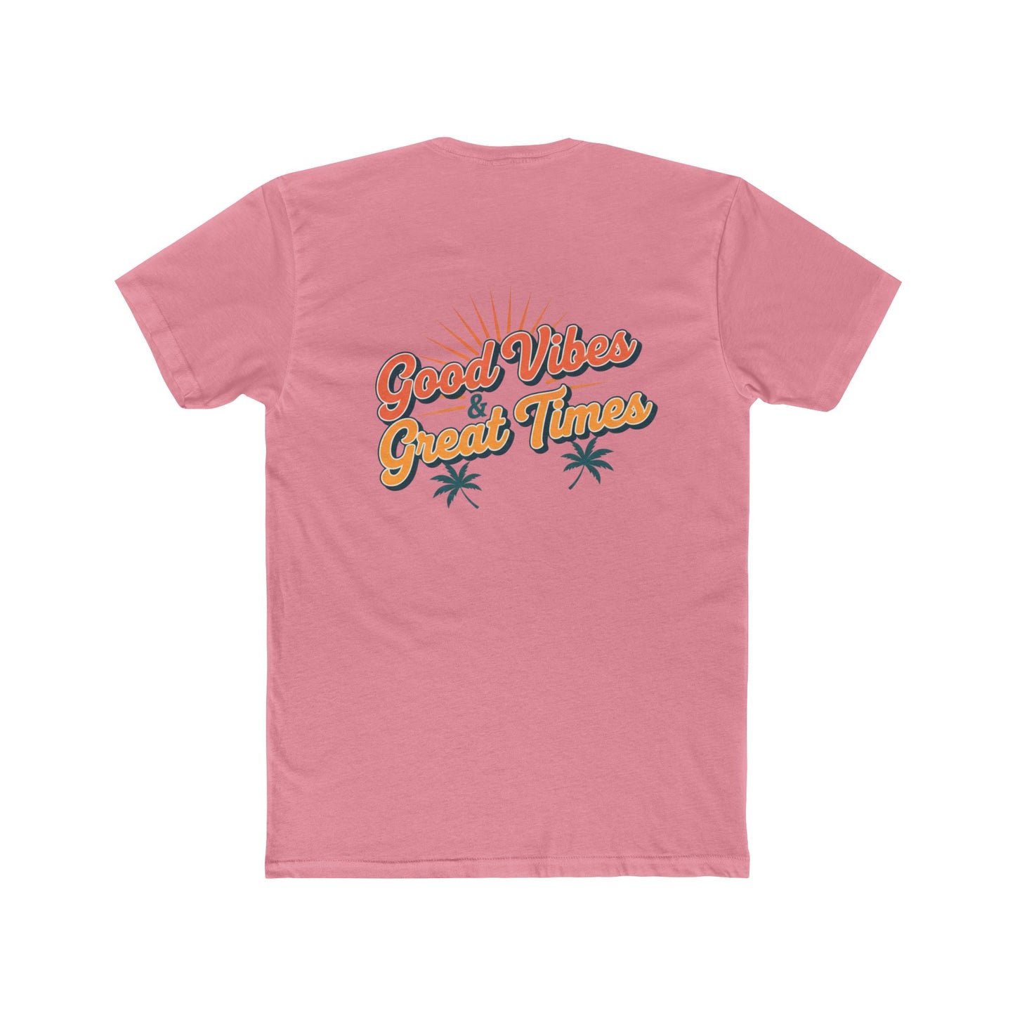 Good Vibes Great Times T‑Shirt — Retro Sunset Palm Tee