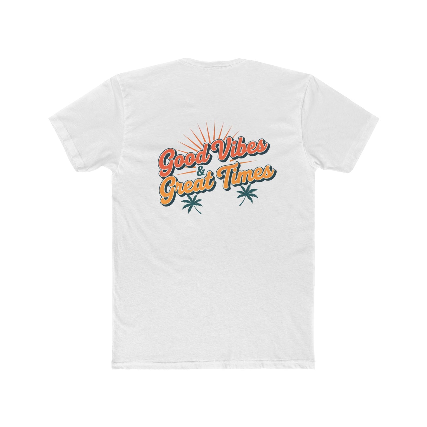 Good Vibes Great Times T‑Shirt — Retro Sunset Palm Tee