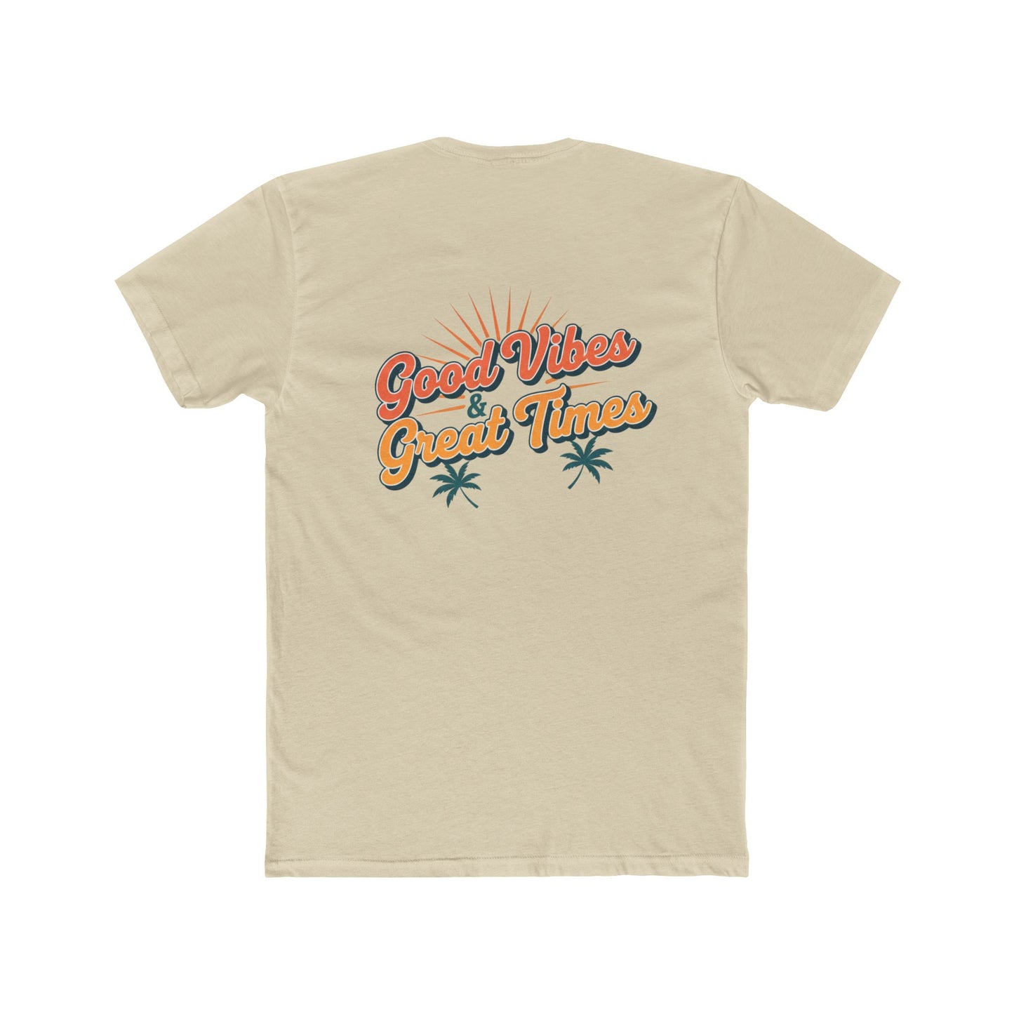 Good Vibes Great Times T‑Shirt — Retro Sunset Palm Tee