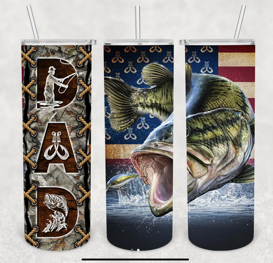 Dad Bass 20oz Sublimation Tumbler