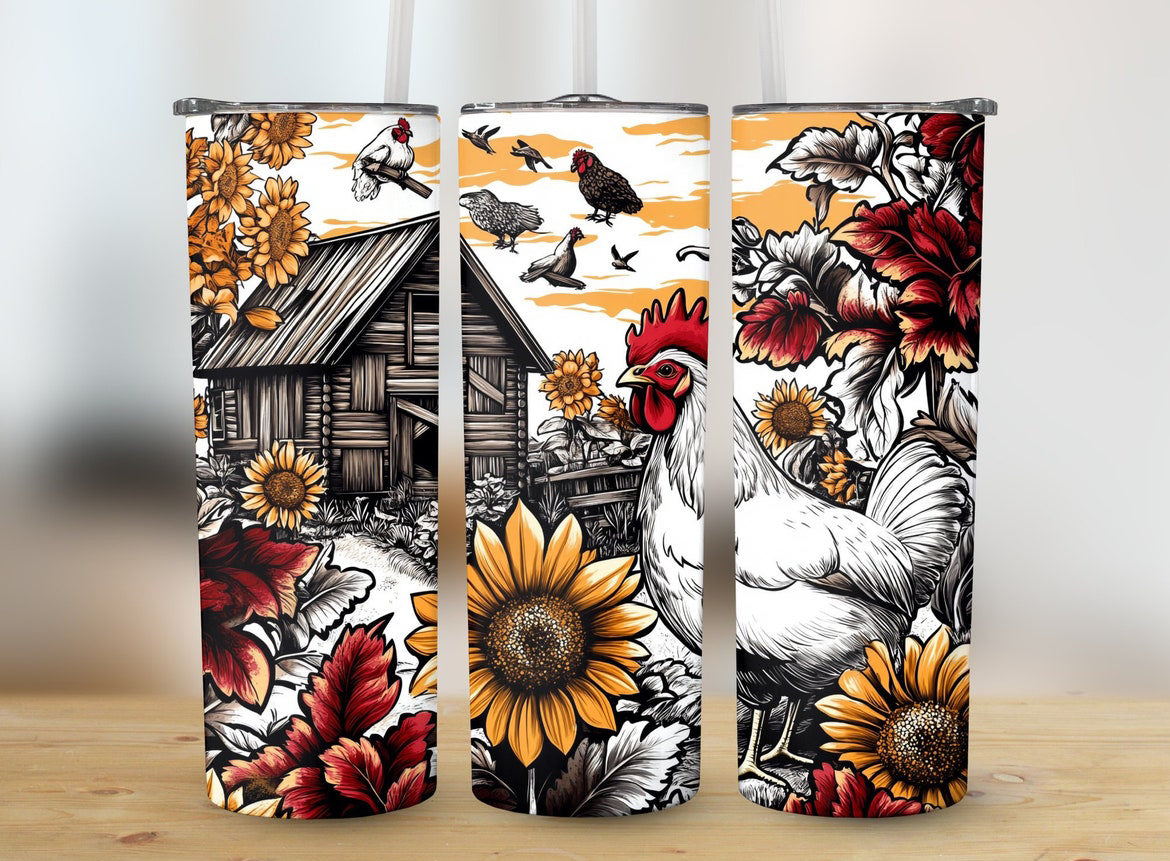 Rustic Chicken 20oz Tumbler