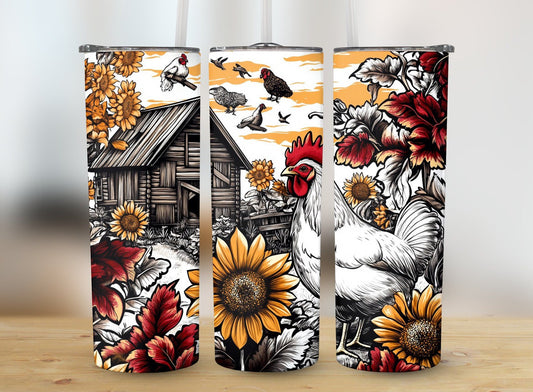 Rustic Chicken 20oz Tumbler