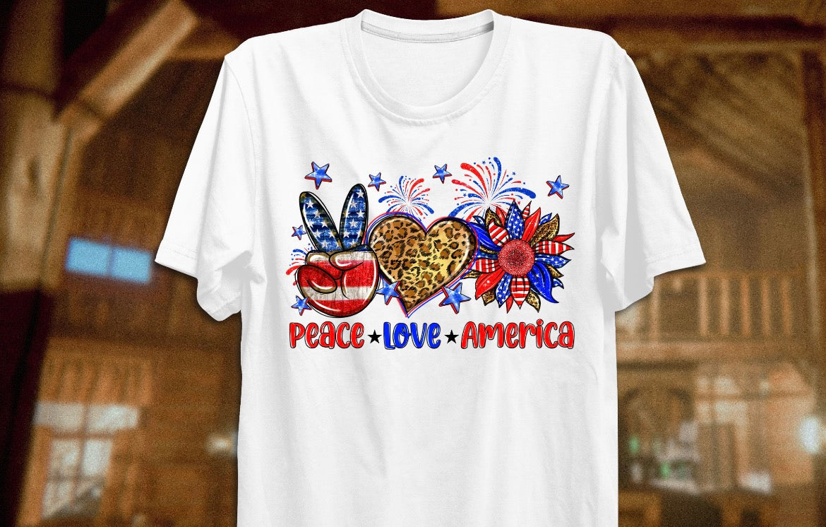 Peace Love America T-shirt