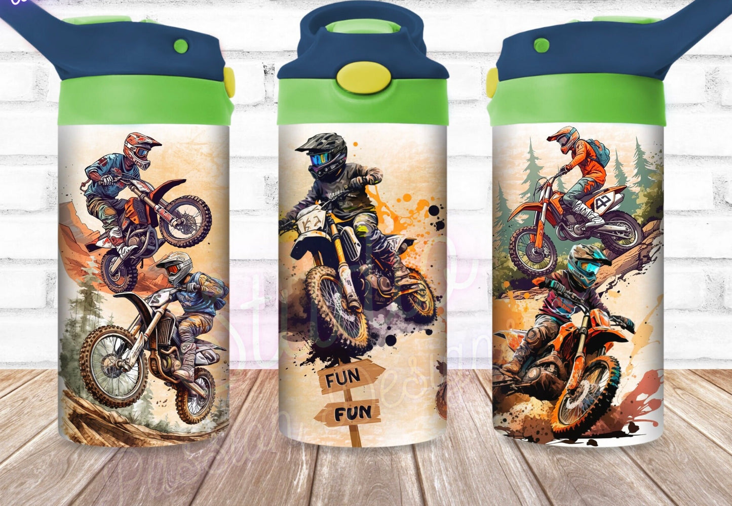Dirt bike 12oz Straw Tumbler