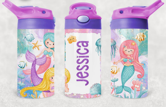Personalize able Mermaid 12oz Straw Tumbler