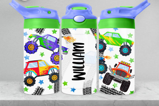 Personalize able Monster Truck 12oz Straw Tumbler
