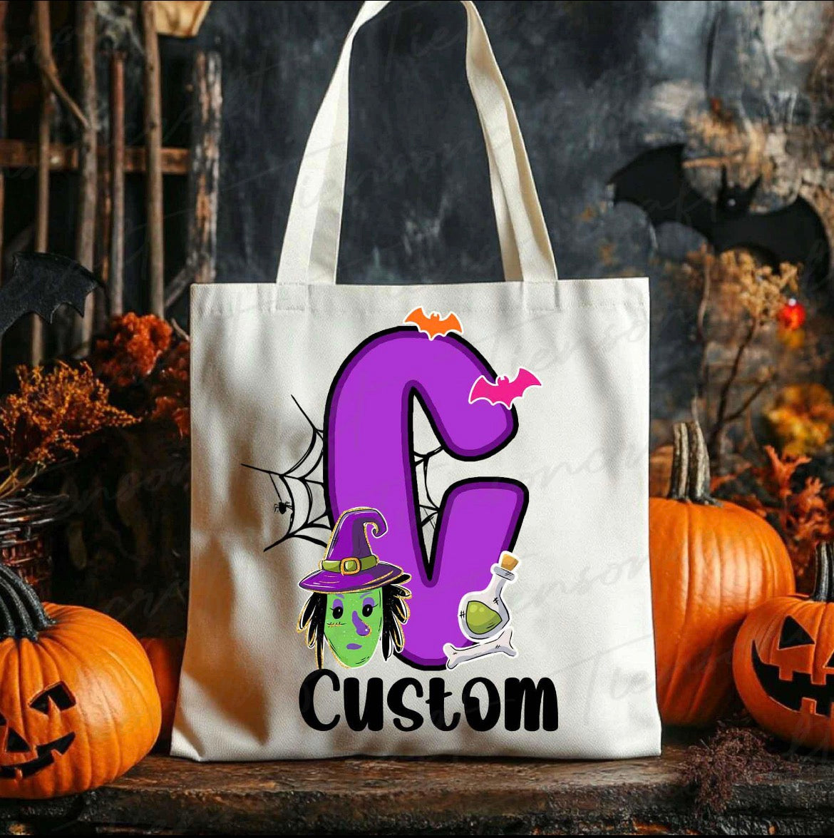 Custom Halloween Tote Bags