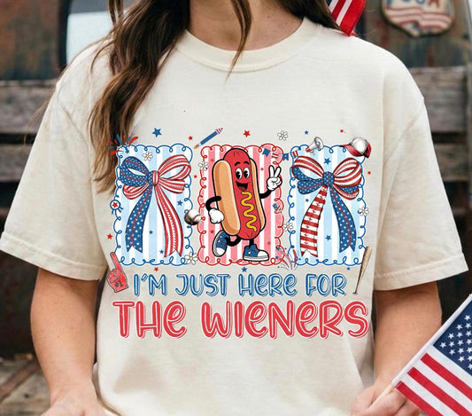 I’m Just Here For The Wieners T-shirt