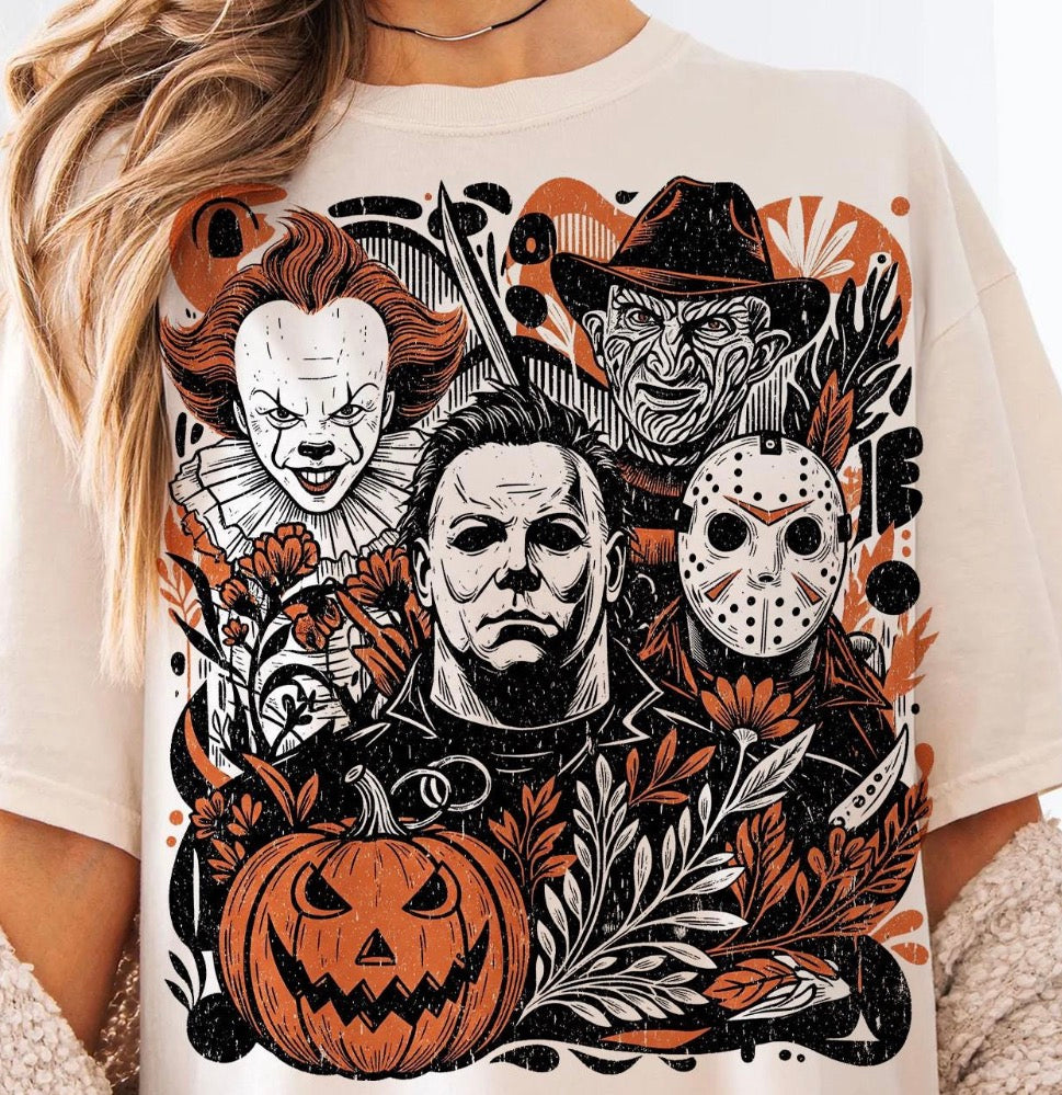 Retro Halloween Character T-shirts