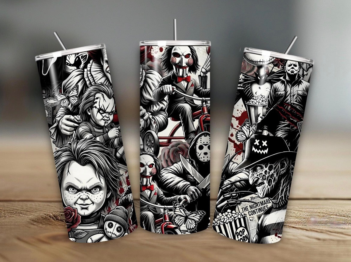 Horror Film 20oz Sublimation Tumbler Cup