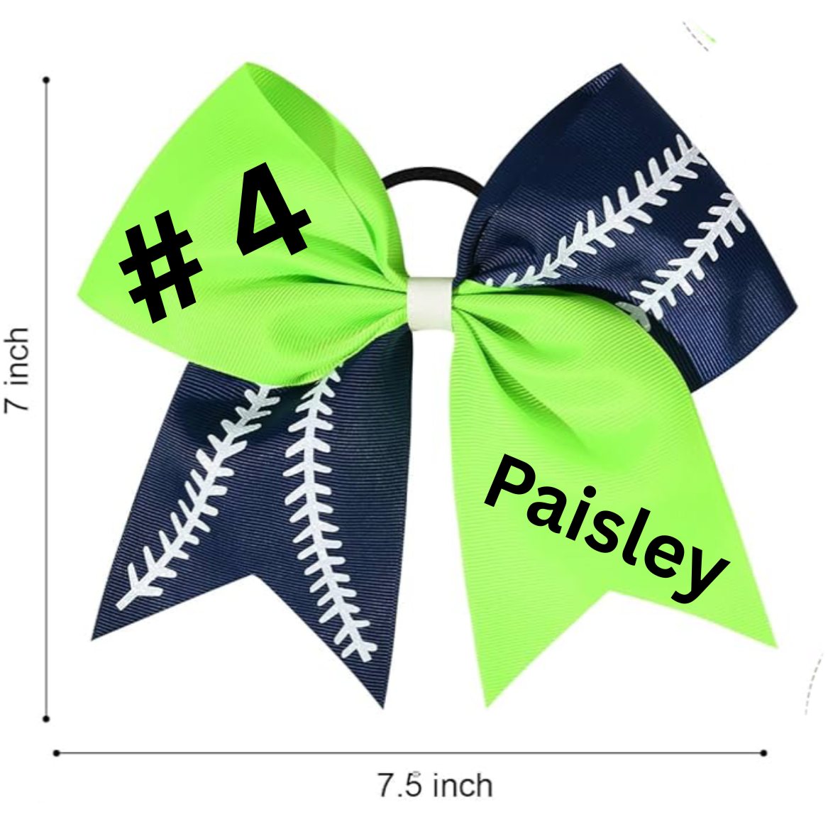 Personalized Softball Bows