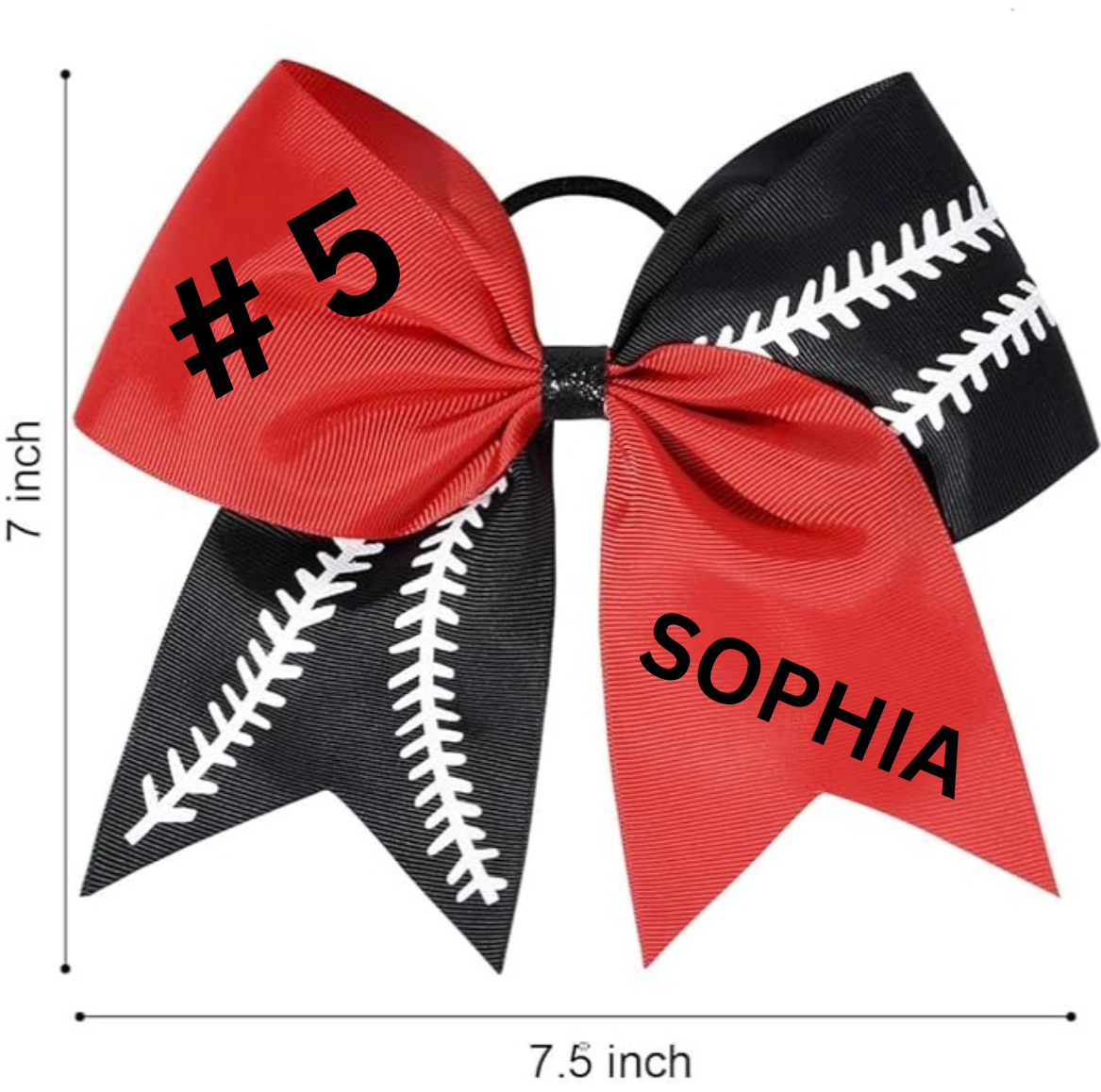 Personalized Softball Bows