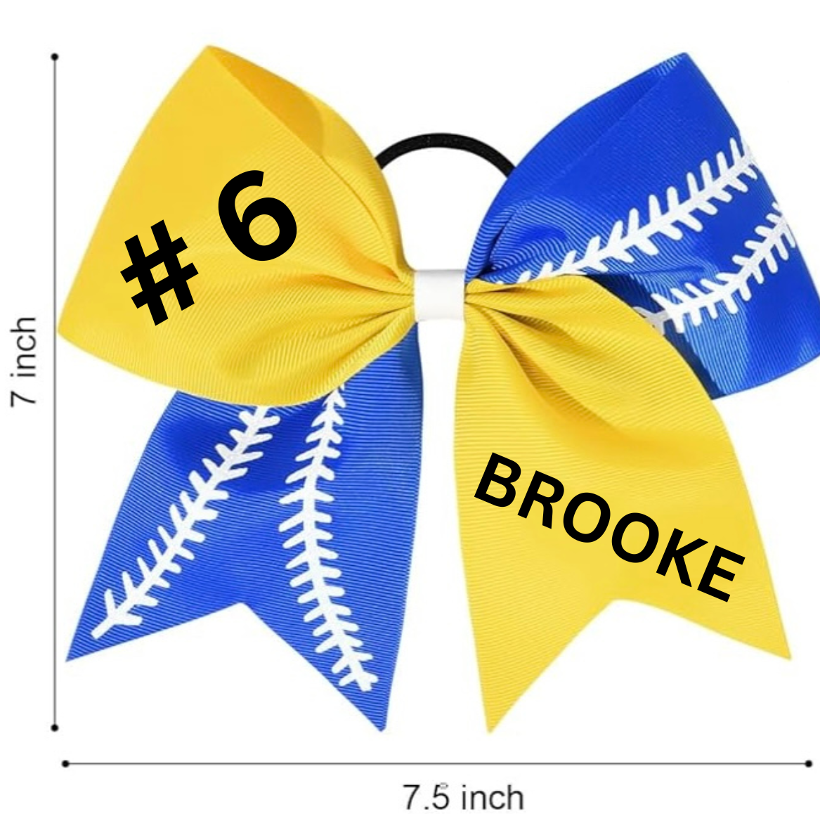 Personalized Softball Bows