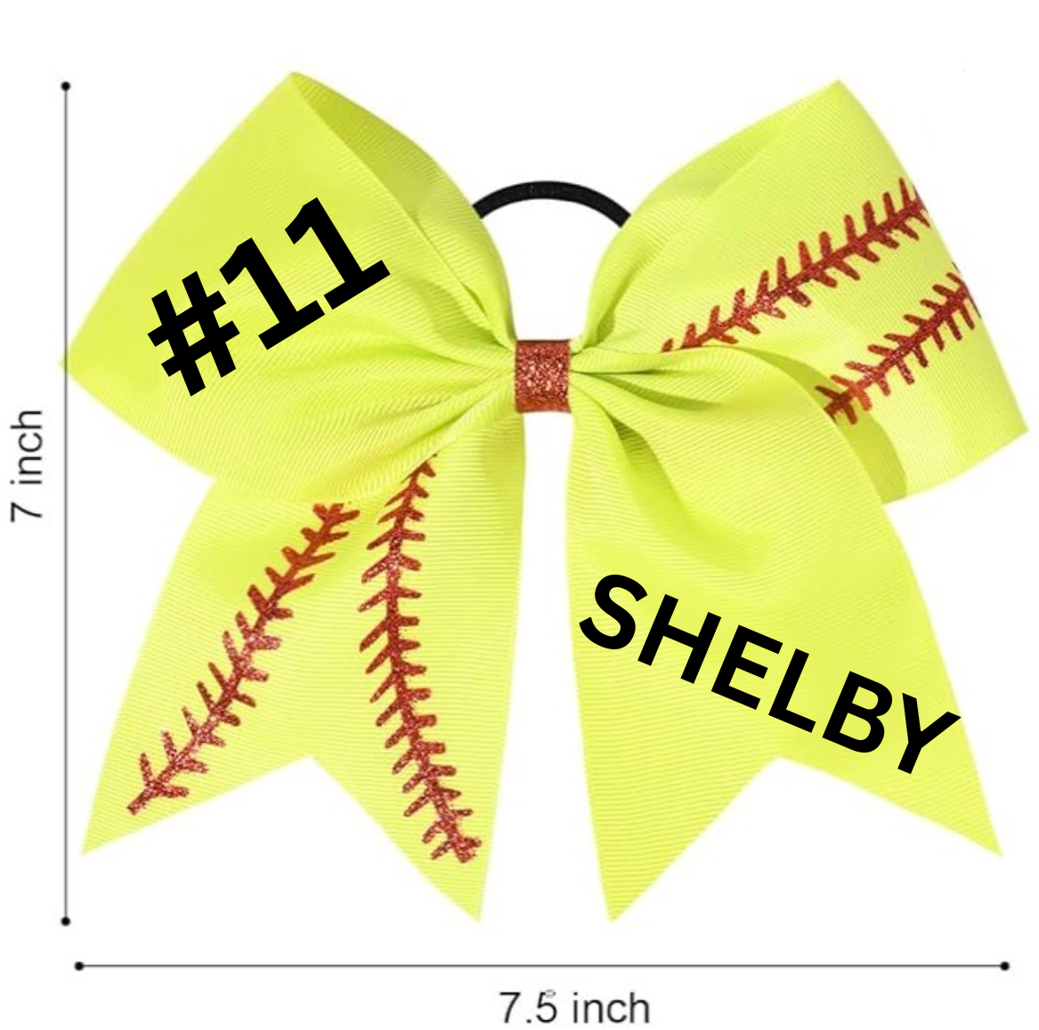 Personalized Softball Bows